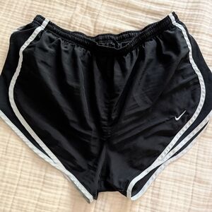 Nike Black Running Shorts with White Trim
